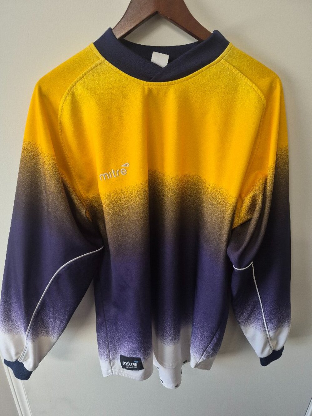 Vintage Mitre Soccer Goalie Jersey Padded Keeper Shirt Made in Canada